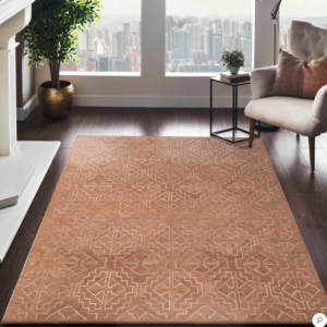 Obeetee Nomad Wool Area Rug Collection - Garima Rust 9x12